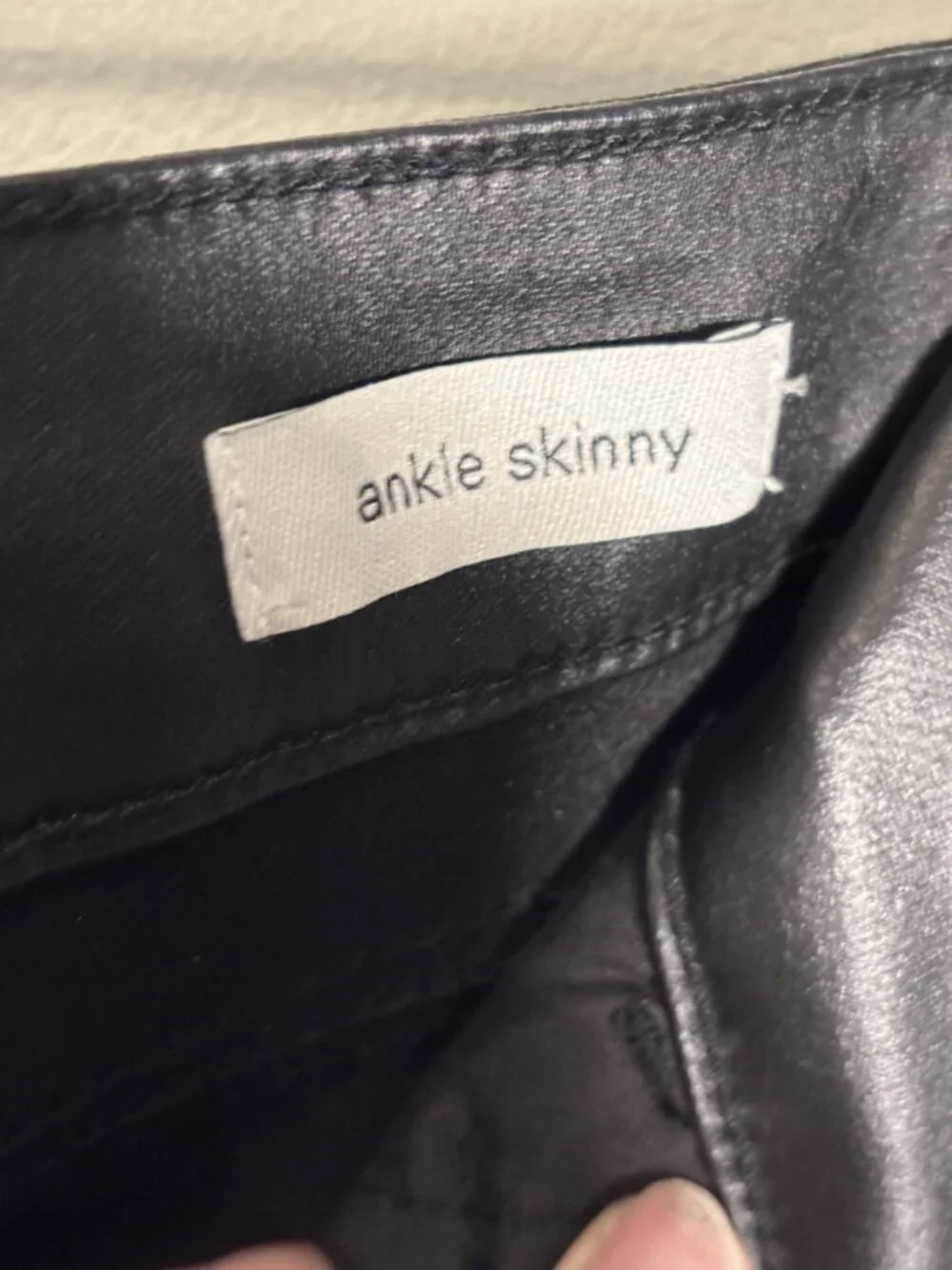 Social Standard By Sanctuary Black Faux Leather Ankle Skinny Pants Size 16 - Picture 4 of 13